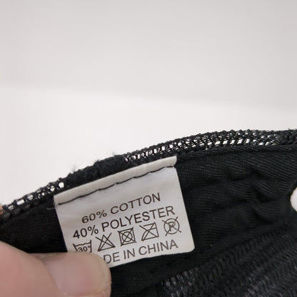 Unbranded Snapback Mesh Back Trucker Hat Black One Size Adjustable Blank