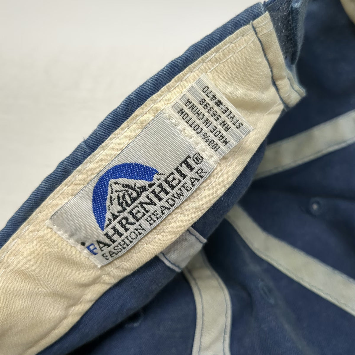 Fahrenheit Baseball Cap Blue One Size Gold Fork Hot Springs Idaho Mountain Hat