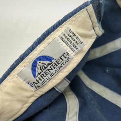 Fahrenheit Baseball Cap Blue One Size Gold Fork Hot Springs Idaho Mountain Hat