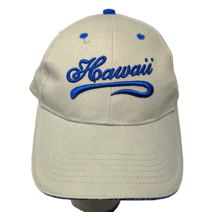 Surfware Men's Slideback Hat Tan OSFA Embroidered Hawaii Logo 100% Cotton