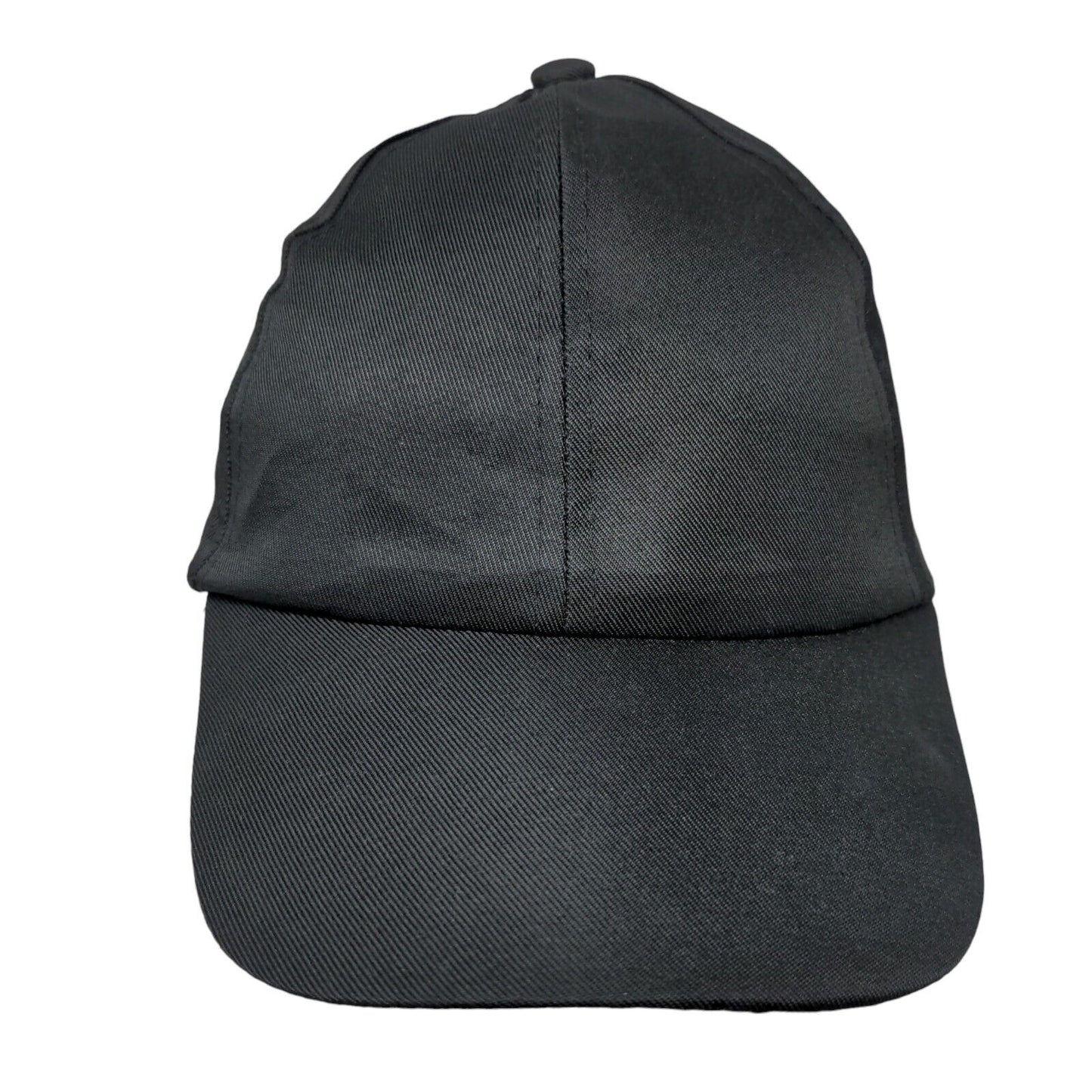 Unbranded Snapback Hat Black One Size Adjustable Solid 6 Panel Blank