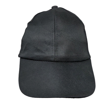 Unbranded Snapback Hat Black One Size Adjustable Solid 6 Panel Blank