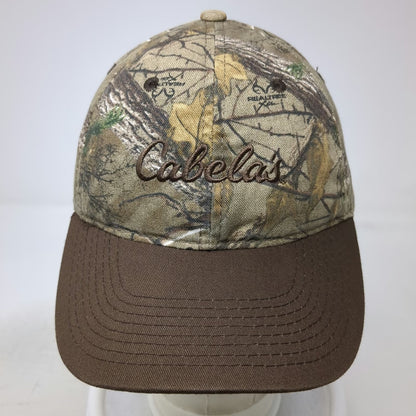 Cabela's Baseball Cap Brown Camo OSFM Strapback Realtree Camouflage Hat Hunting