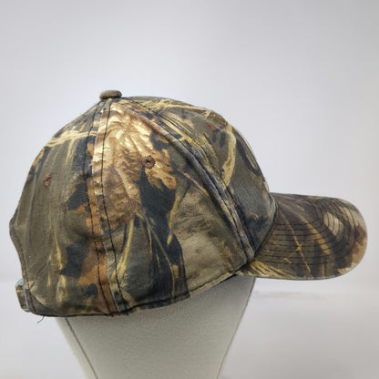Outdoor Cap Baseball Brown Green Camo One Size Ducks Unlimited Slideback Hat