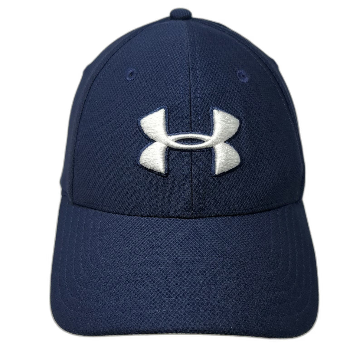 Under Armour Baseball Cap Blue XL Fitted HeatGear Logo Embroidered Sport Hat