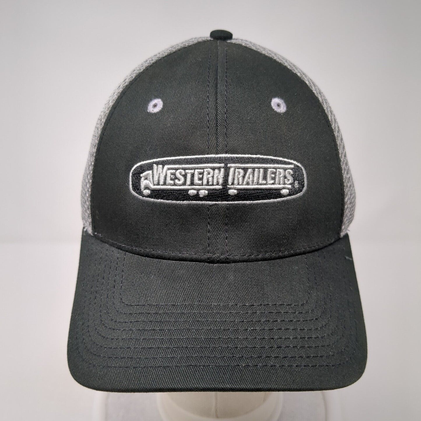 Western Trailers Strapback Trucker Hat Black OS Adjustable Mesh Back The Game