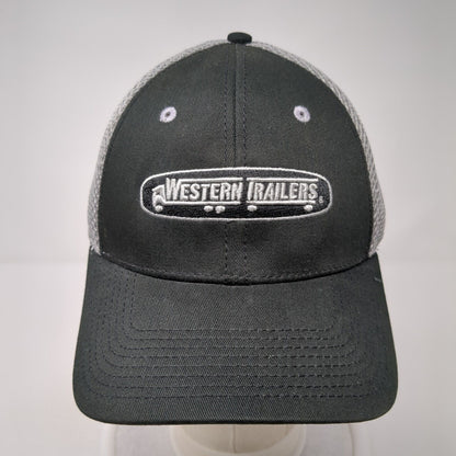 Western Trailers Strapback Trucker Hat Black OS Adjustable Mesh Back The Game