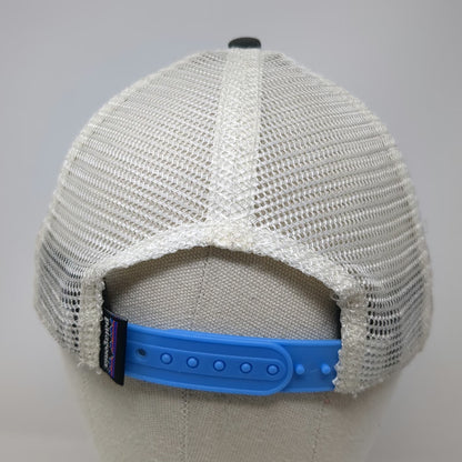 Patagonia Trucker Hat Gray One Size Mesh Back Bison Fitz Roy Sun Snapback Logo