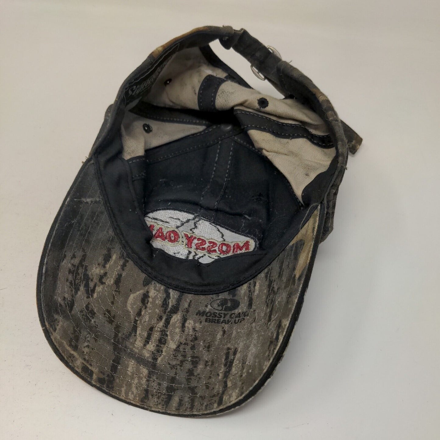 Mossy Oak Men's Slideback Camo Hat Embroidered Spell Out Logo