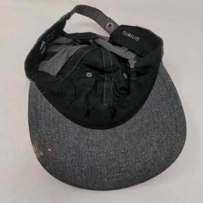 Adidas Climalite Slideback Hat Gray One Size Embroidered 3 Stripes
