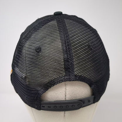 Carhartt Jon's Heating Inc Embroidered Black Trucker Hat One Size Snapback Mesh