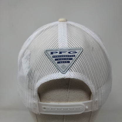PFG Performance Fishing Gear Snapback Trucker Hat Tan OS Mesh Back Columbia