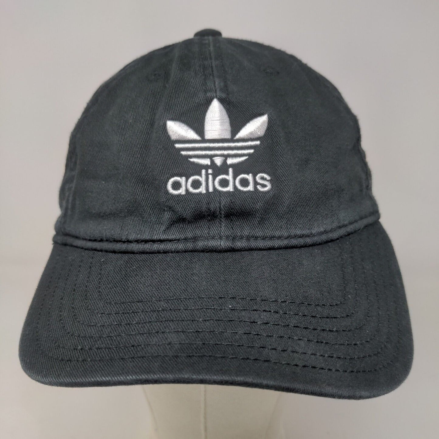 Adidas Men's Slideback Hat Black Size OS Embroidered Trefoil Logo 100% Cotton