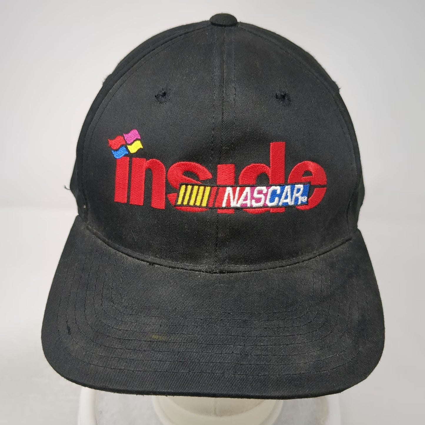 Track Gear 5 Panel Hat Black Inside NASCAR Snapback Racing Embroidered Vintage