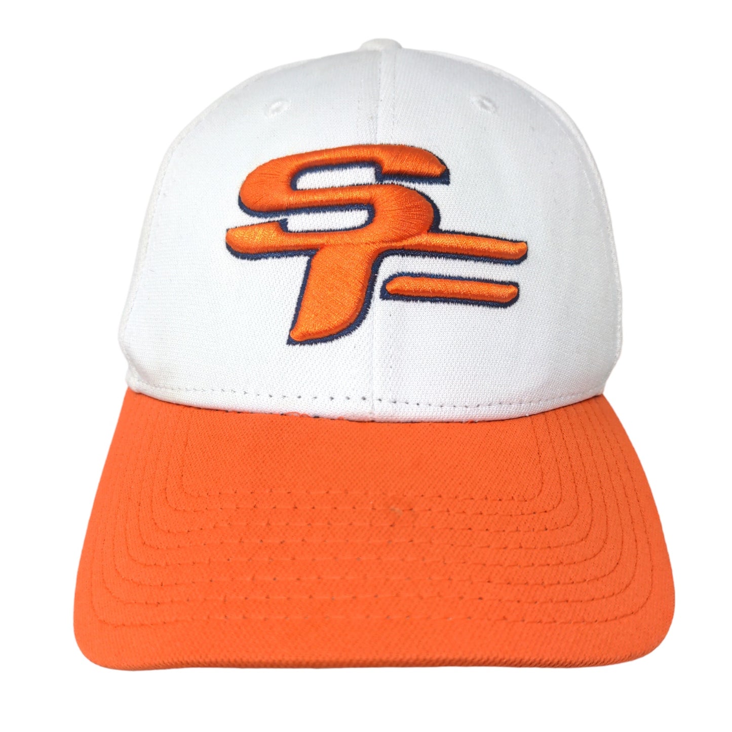 OC Sports Teamgreen Men's Strapback Hat White Orange OSFM Embroidered SF Logo