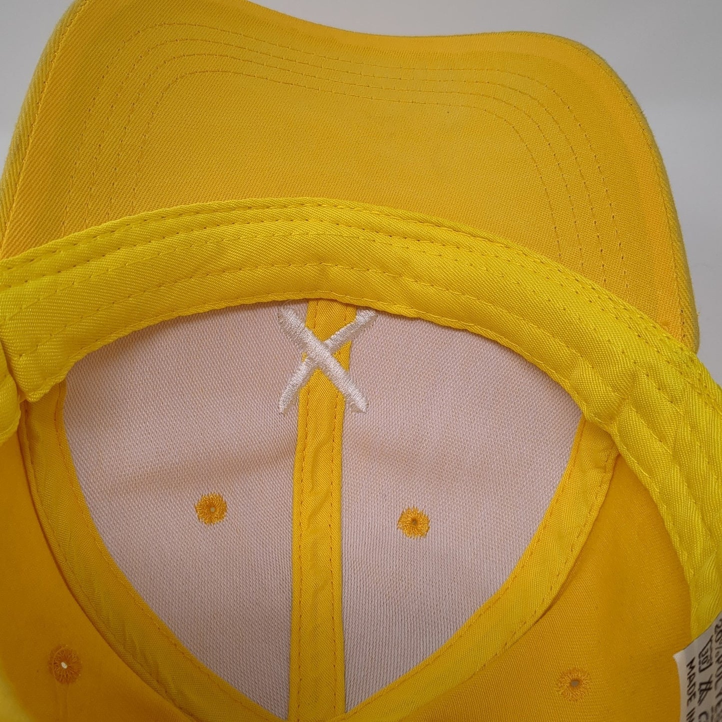 Xotic Slideback Baseball Cap Yellow One Size Adjustable Embroidered 6 Panel