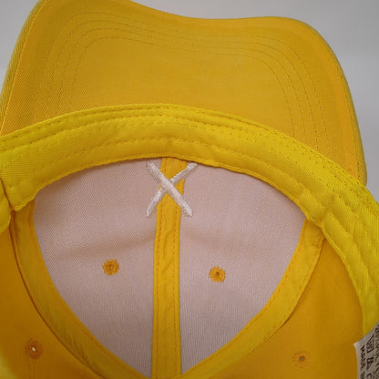 Xotic Slideback Baseball Cap Yellow One Size Adjustable Embroidered 6 Panel