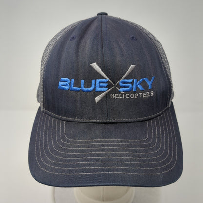 Blue Sky Helicopters Snapback Trucker Hat Blue One Size Adjustable Richardson