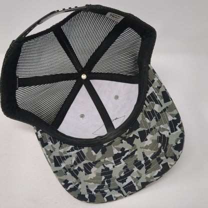 Barrier Building Snapback Trucker Hat Camo One Size Adjustable Mesh Pride Camo