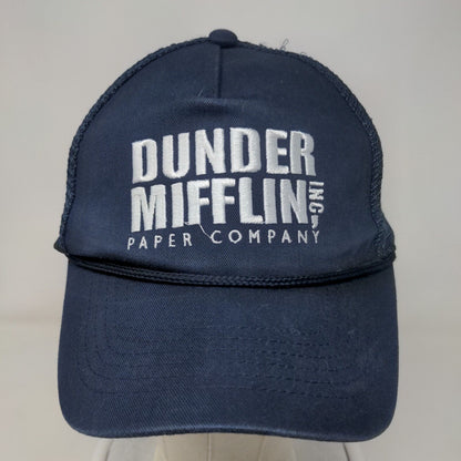 Dunder Mifflin Inc. Paper Company Trucker Hat Blue One Size Embroidered Mesh