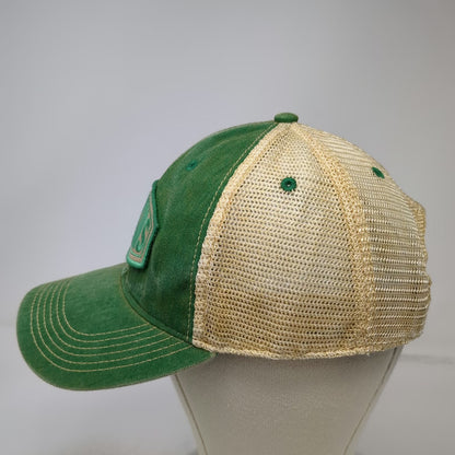 Legacy Trucker Hat Green Beige One Size Hawkins Patch Mesh Snapback Curved Brim