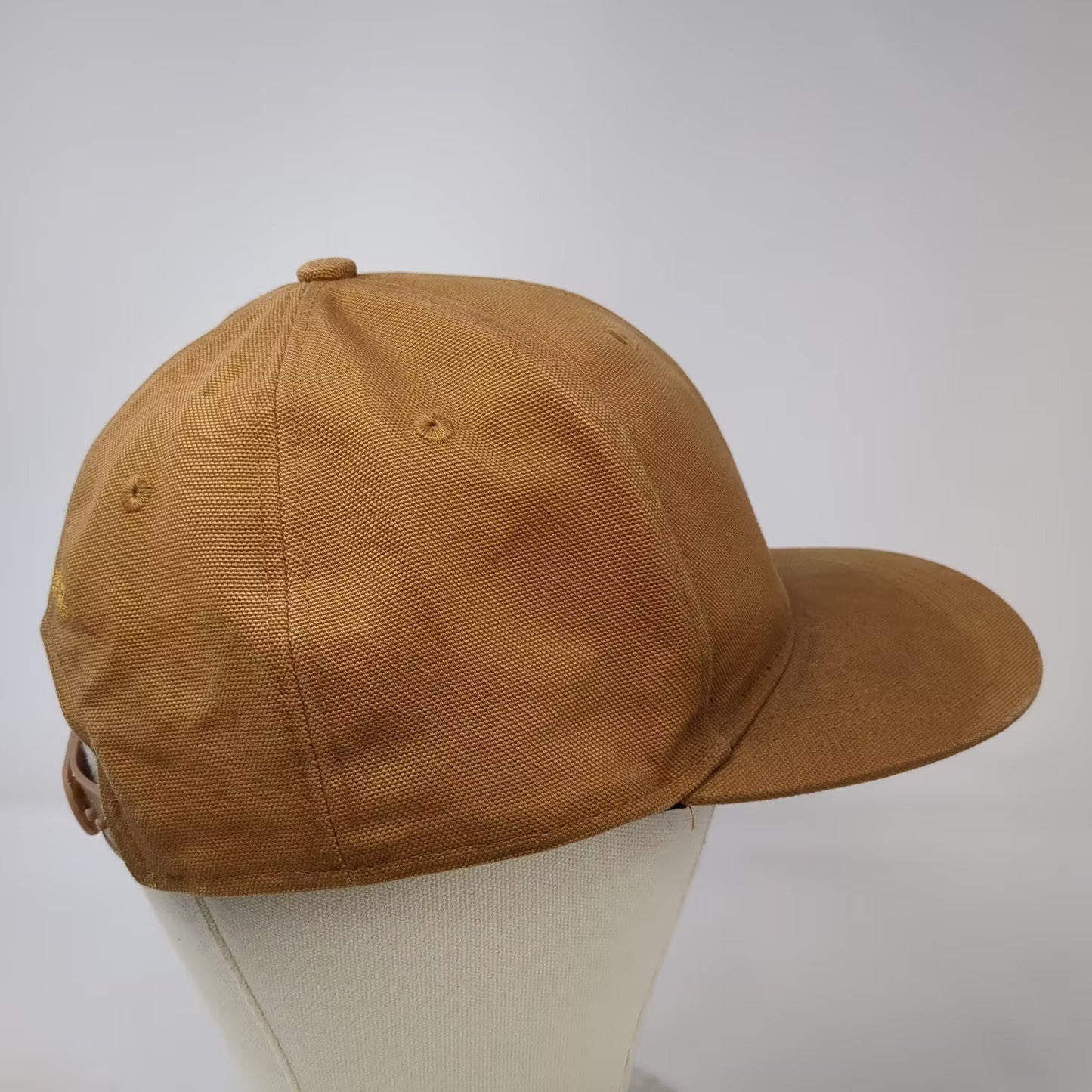 Carhartt Brown Snapback Hat One Size Adjustable Embroidered Logo Canvas Work