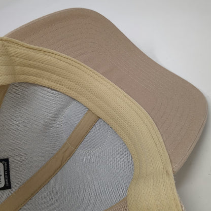 Brixton Trucker Hat Beige One Size Mesh Back Snapback Patch Logo Adjustable