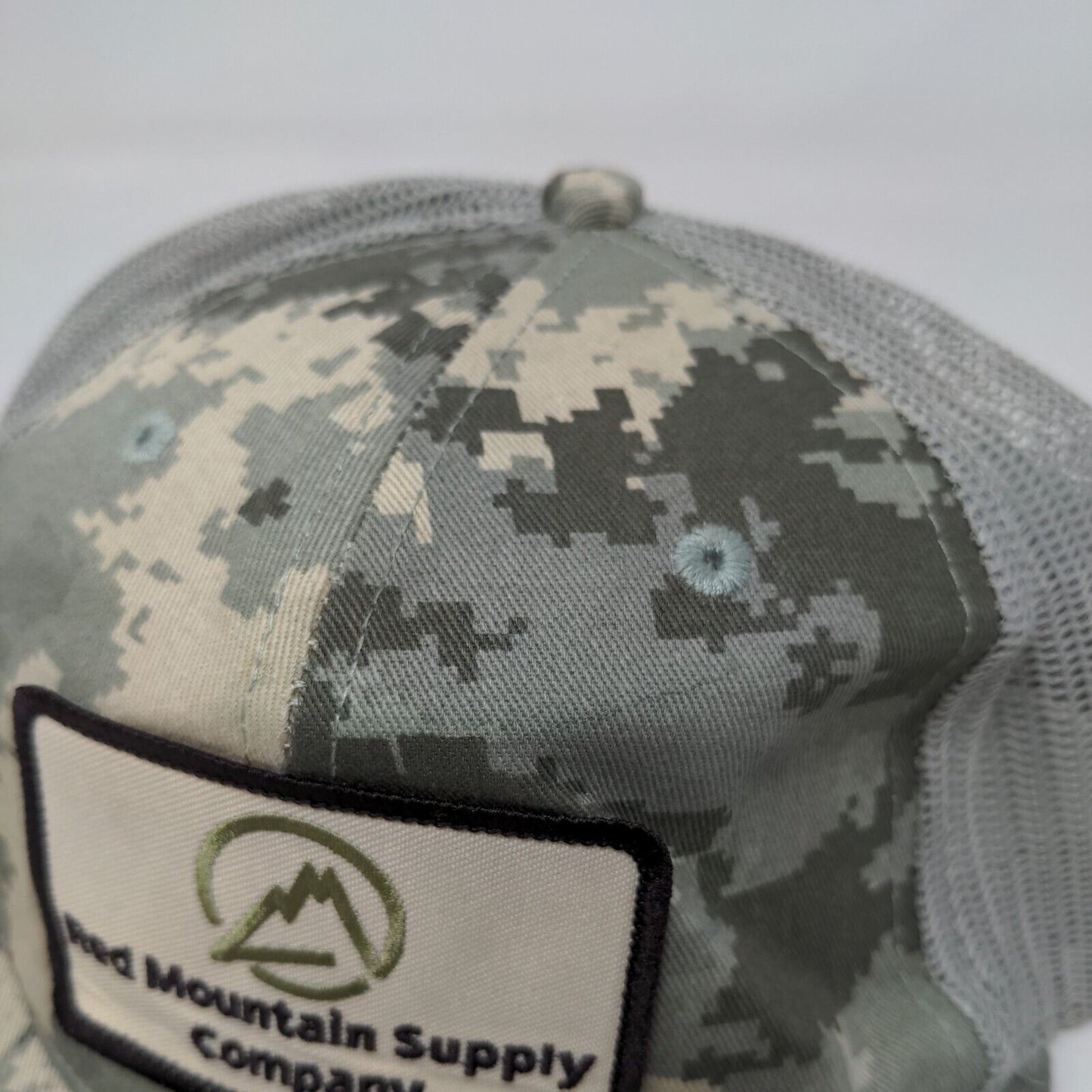 Red Mountain Supply Company Snapback Mesh Back Trucker Hat Camo Adjustable