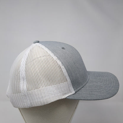 Richardson Snapback Mesh Back Trucker Hat Gray One Size Letter P Flag