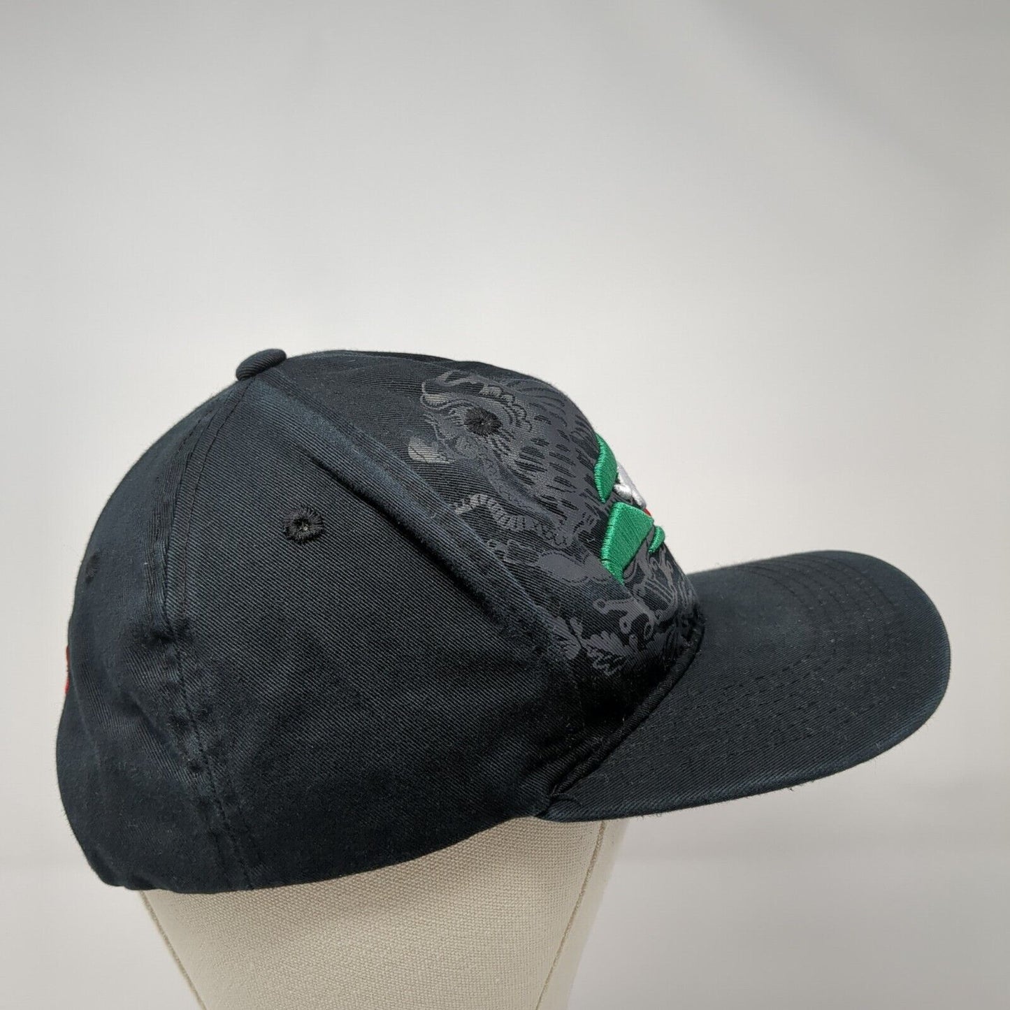 Hecho En Mexico Snapback Hat Black One Size Embroidered Top Level