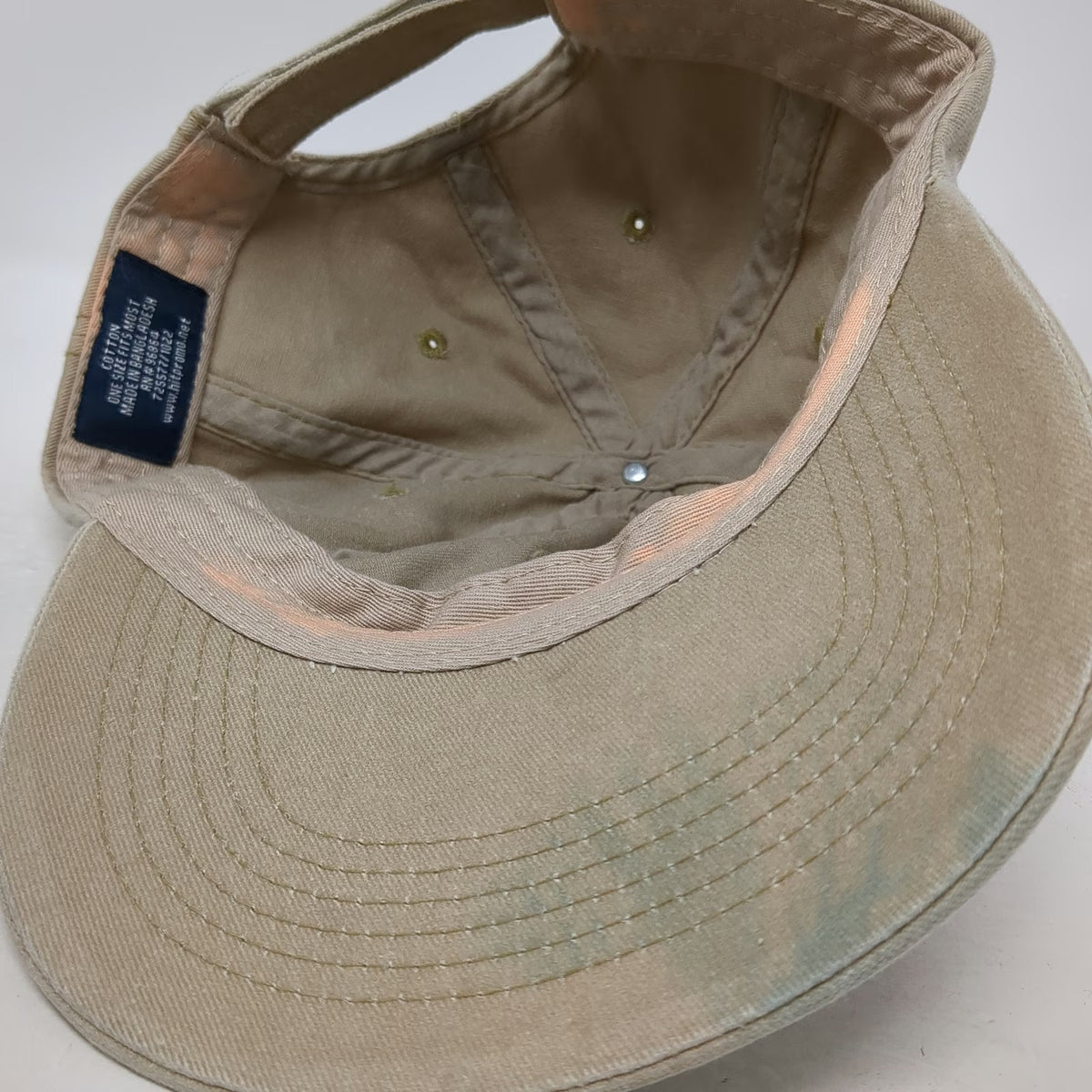 Hit Promo Baseball Cap Beige One Size Ginger Embroidered Strapback Cotton Hat
