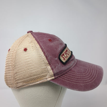 St. Pete Beach FL Trucker Hat Red OS Adjustable Embroidered Mesh Back Alhys