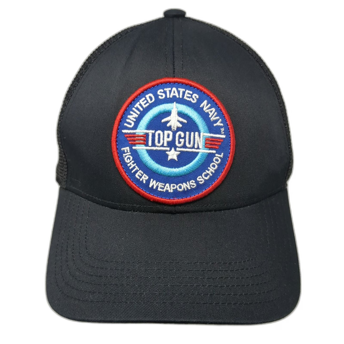 Armycrew Top Gun Trucker Hat Black One Size US Navy Fighter Weapons School Logo