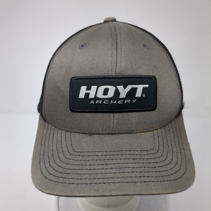 Hoyt Archery Snapback Trucker Hat Gray One Size Adjustable 6 Panel Mesh Back