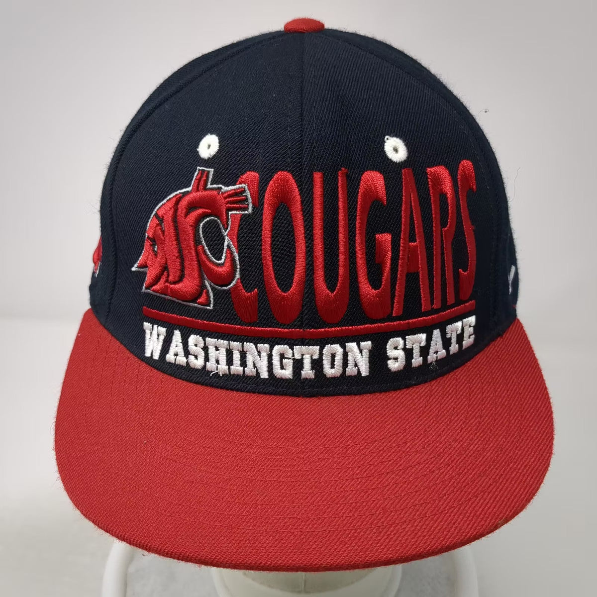 Washington State Cougars NCAA Zephyr Snapback Hat Black Red Green Brim One Size
