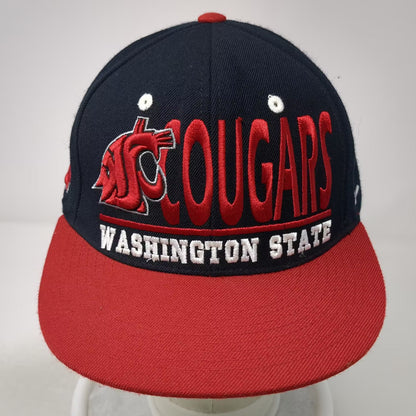 Washington State Cougars NCAA Zephyr Snapback Hat Black Red Green Brim One Size