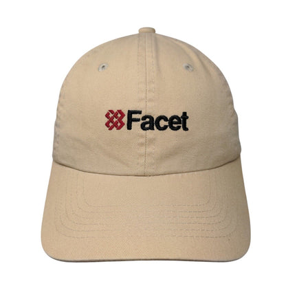 Facet Slideback Hat Tan One Size Adjustable Embroidered Oakmark