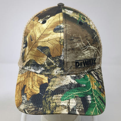 DeWalt Trucker Hat Brown One Size Camo Mesh Snapback Guaranteed Tough Foliage