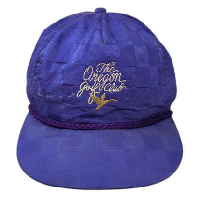 Imperial Trucker Purple Hat Oregon Golf Club Rope Slideback Checkered Vintage