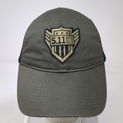 5.11 Tactical Baseball Cap Green One Size Strapback 2017 Shield Patch Logo Hat