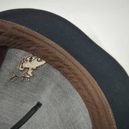 Yupoong Trucker Hat Beige Brown Camo One Size Wyoming Bucking Horse Snapback