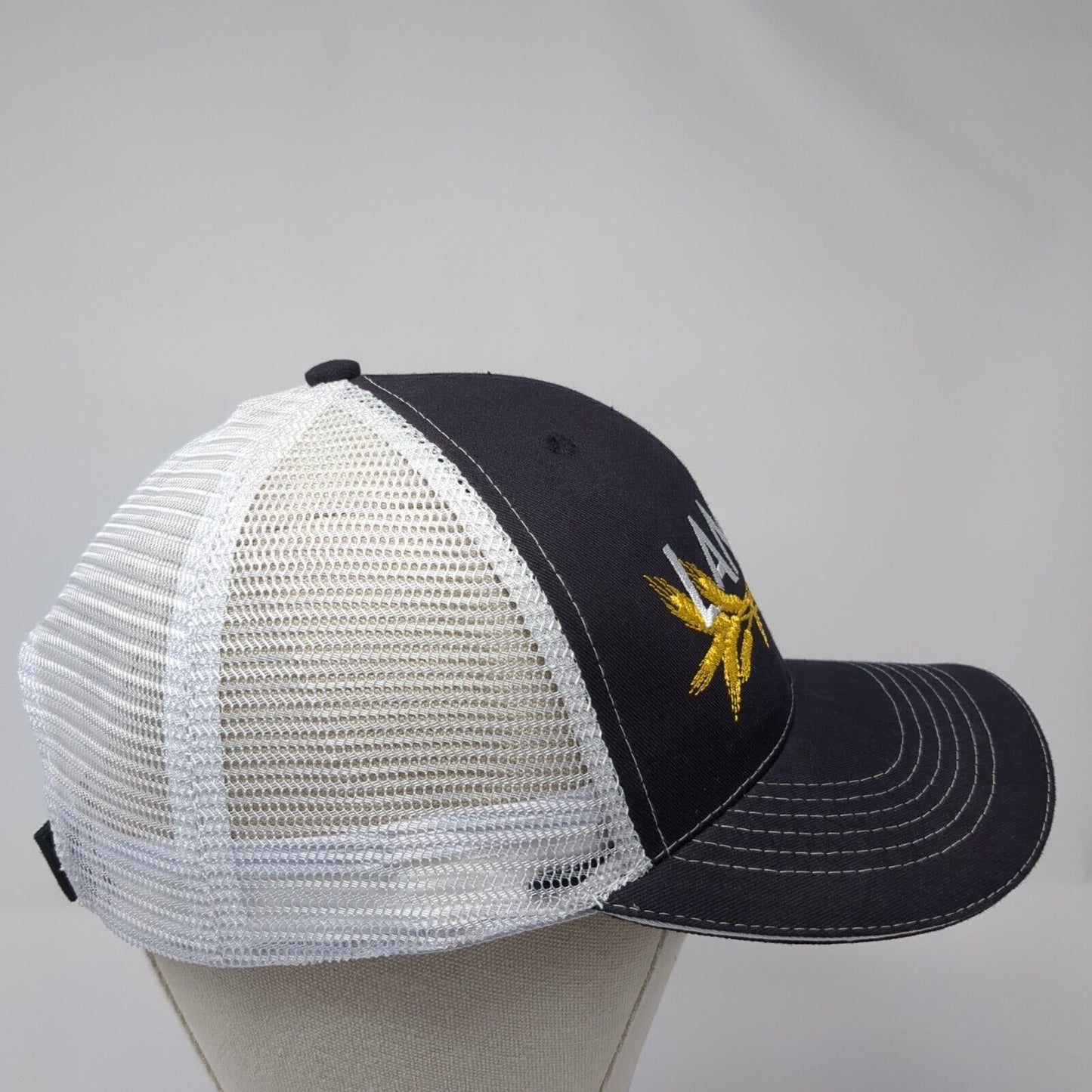 Lansing Trade Group Idaho Strapback Trucker Hat Black One Size Mesh Back