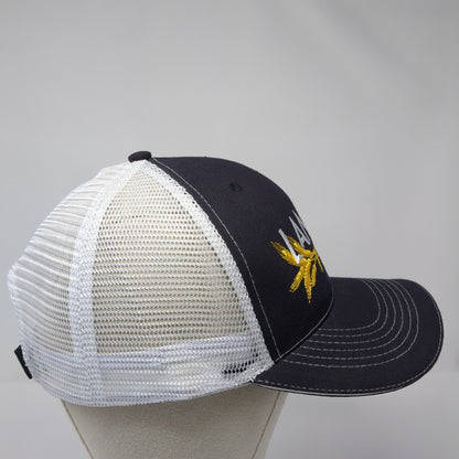 Lansing Trade Group Idaho Strapback Trucker Hat Black One Size Mesh Back