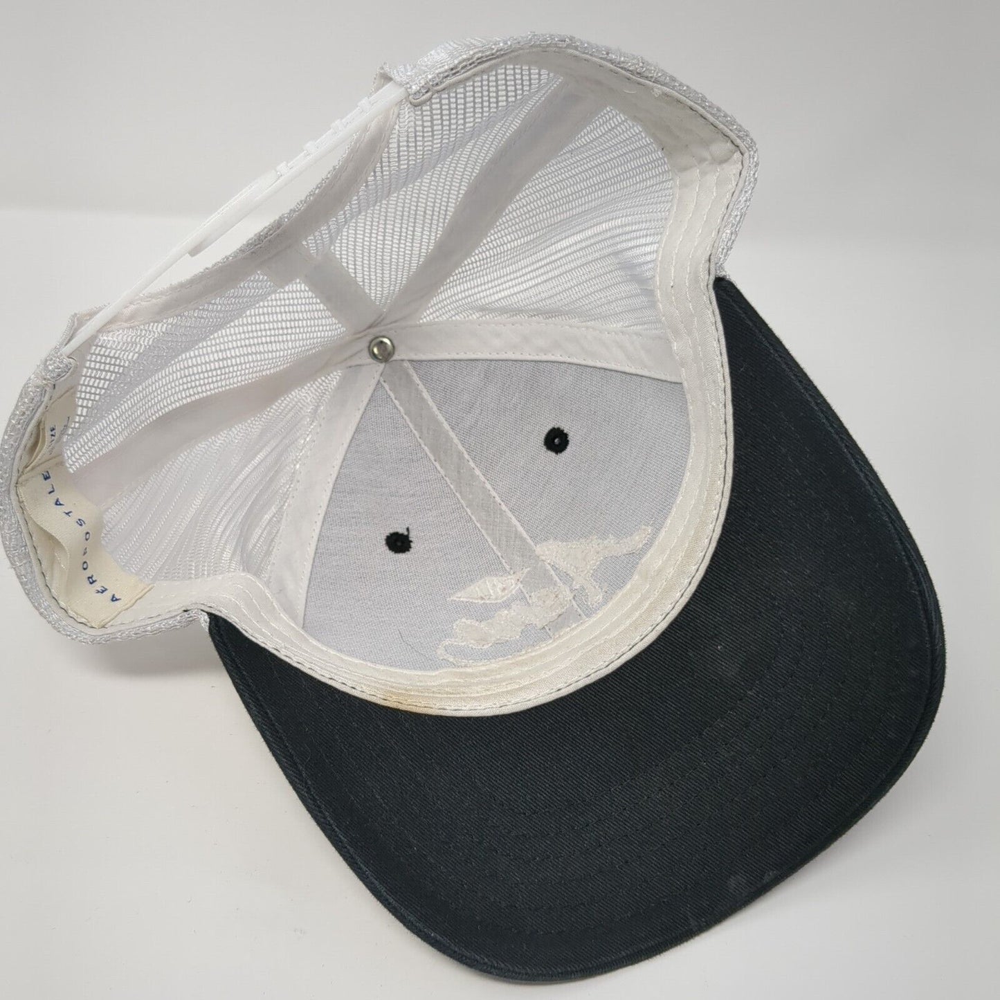 Aero Cali Est. 1987 Snapback Trucker Hat Black One Size Adjustable Mesh Back