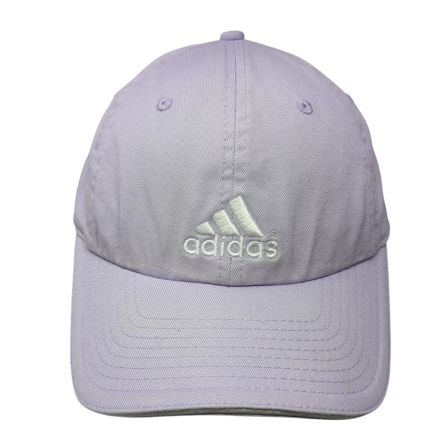 Adidas Strapback Baseball Cap Purple One Size Adjustable Embroidered 6 Panel