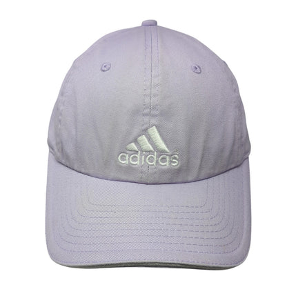 Adidas Strapback Baseball Cap Purple One Size Adjustable Embroidered 6 Panel