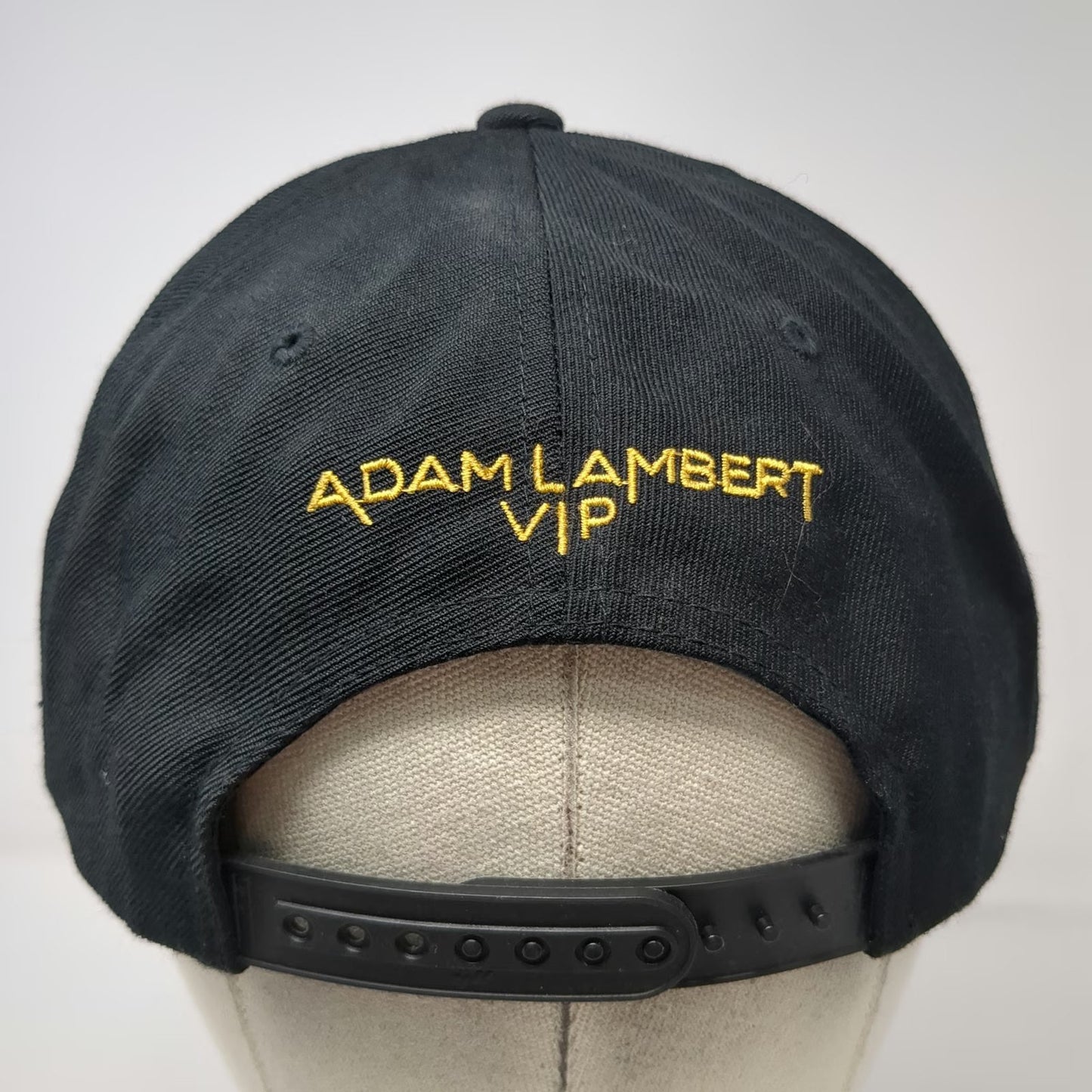 Yupoong Snapback Hat Black One Size Gold Adam Lambert VIP Concert Tour Merch