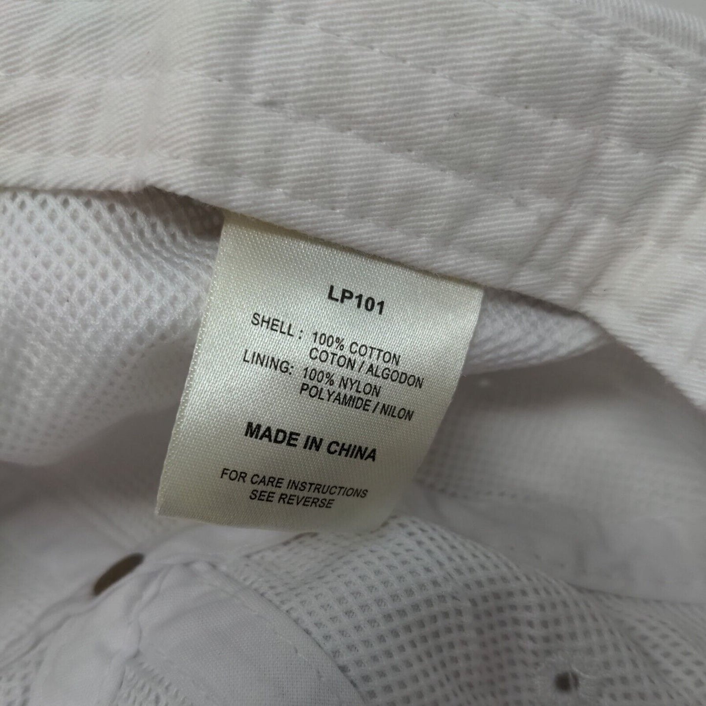 Let's Go Brandon Slideback Hat White One Size Embroidered Leather Strap