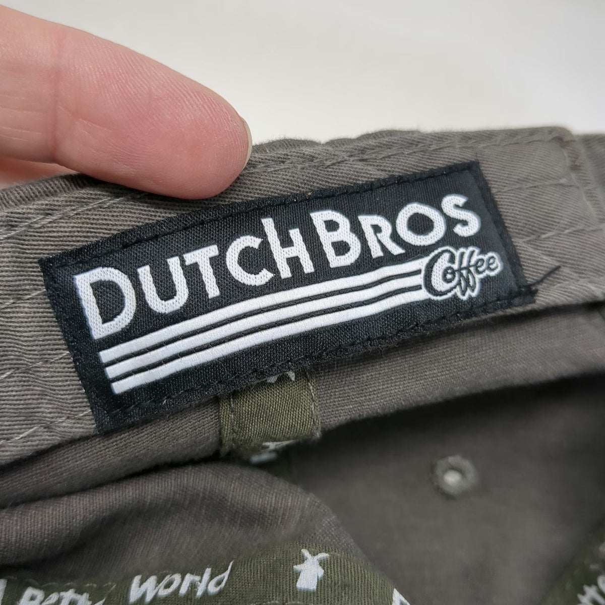 Dutch Bros Coffee Hat Baseball Cap Gray One Size Embroidered Tulip Slideback