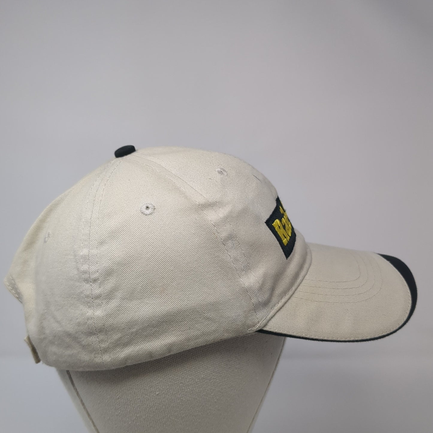 Rail-Veyor Strapback Hat Beige One Size Adjustable Embroidered Hit Wear